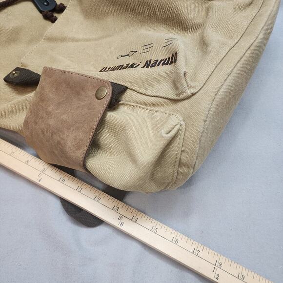 Naruto Uzumaki Brown Laptop Canvas Backpack Bookbag - Picture 9 of 11